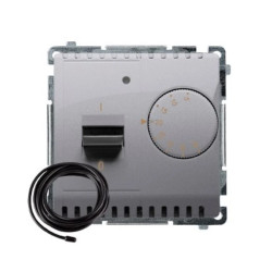 Simon Basic Regulator temperatury z czujnikiem zewnętrzym (sonda) inox, metalizowany BMRT10ZS.02/21