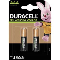 Duracell HR03 DX2400 Recharge Ultra NiMH AAA Rechargeable Batteries 900mAh x2