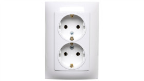 Simon 10 Gniazdo Podwójne Schuko Białe 16A 250V Ip20 Cgsz2/11