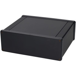 Hammond 1455U1601BK Black Extruded Alum Enclosure Metal End Panels 160x191x66mm
