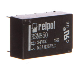 Przekaźnik subminiaturowy-sygnałowy 2P 0,5A 24V DC PCB RSM850-6112-85-1024 2611709