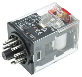 Przekaźnik 230V ac 3PDT Omron, Wciskane 4250Ω Wciskane