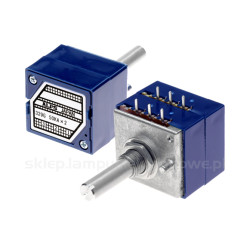 Potencjometr obrotowy 2x50k A RK271 oś gładka 25mm Alps
