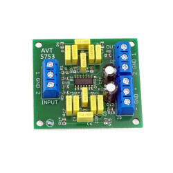 Filtr pasmowo-zaporowy 50Hz stereo do redukcji brumu - KIT AVT 5753
