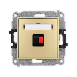 ICON Mechanizm gniazda głośnikowego pojedynczego złoty 29IGG-1