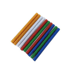 Kleje wkłady kolorowe 7mm 10szt do pistoletu z brokatem