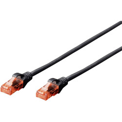 Digitus DK-1612-005/BL RJ45 Network cable CAT 6 U/UTP Black 0.50 m