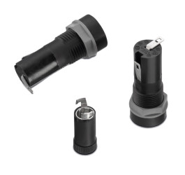 Oprawa bezpiecznikowa montowana w tablicach Montaż panelowy rozmiar: 5 x 20mm 10A 250V ac Lutowie Wurth Elektronik