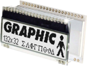 Graphic display, 132 x 32 character, FSTN, viewing area: 51 x 15 mm, EA DOGM132W-5