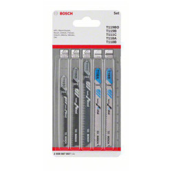 Bosch 2608667857 Jigsaw Blade Set Wood &amp; Metal 5-piece Single-Cam Shaft