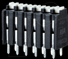 AST2130402 Spring-loaded terminal block, 4-pole, Ø 1.5 mm, RM 3.5