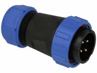 SPP2910-4WW Wtyk 4 pin na kabel (13-16mm) okrągły, zakręcany, wodoodporny - gwint wewnętrzny (25A)