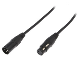 Kabel XLR męski - XLR żeński 3-pin 5m FC619105