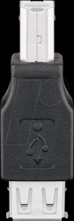 50291 USB 2.0 adapter, B connector > A port, black