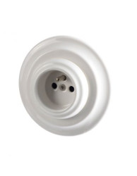 CERAMICZNE GNIAZDO PODTYNKOWE BIAŁE Z RAMKĄ 2GP03W