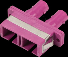 62012D-K-EV FO adapter, ST / SC duplex, OM4, eric violet