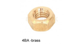 4BA plain brass hex nut