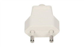Wtyczka Płaska 10A B/U 250V Biała Wt-1001 ( Zn-11 )