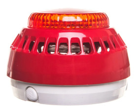Sygnalizator akustyczny 16-32,5V DC 100dB IP21C czerwony SA-K7