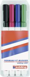 Edding 400 4-400-4-1999 Marker permanentny czarny, czerwony, niebieski, zielony Wodoodporny: Tak