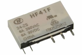 Przekaźnik; elektromagnetyczny miniaturowy; HF41F-024-ZS; 24V; DC; 1 styk przełączny; 6A; 250V AC; 6A; 30V DC; do druku (PCB); d