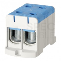 Listwa zaciskowa 2-torowa Al/Cu 35-150mm2 na szynę TH35 niebieski FJ-E150/2/B HEDO