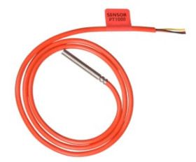 Czujnik temperatury PT1000 gilza kabel silikon 1m