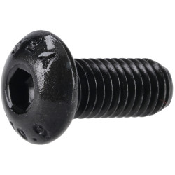 R-TECH 337376 M5 X 12 Hex Socket Button Screws Steel Black - Pack Of 100