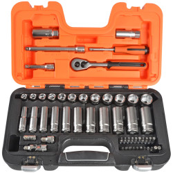 Bahco S330L Socket Set of 53 Metric 3/8in Deep Drive &#x2B; 1/4in Accessories
