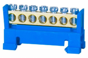 Listwa ochronna 7-modułowa 7x16mm2 niska podstawa - niebieska