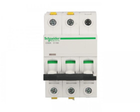 Wyłącznik nadprądowy 3P D 16A 6kA AC iC60N-D16-3 Acti9 A9F05316