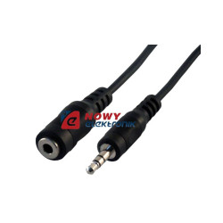 Kabel jack 3,5st wt.-gn. 5m