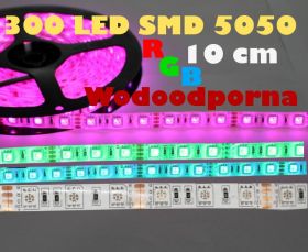 Taśma LED 5050 -300 RGB Wodoodporna IP65 (10cm)