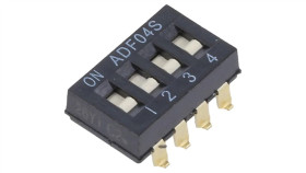 Przełącznik Dip-Switch Ilość Sekcji: 4 On-Off -0,025A 24Vdc 1-1825059-3