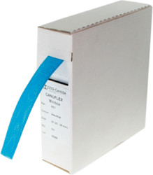 Plastic braided sleeve, inner Ø 4 mm, range 4-8 mm, black, halogen free, -50 to 150 °C, CANUFLEX MINIBOX 04 SCHWARZ