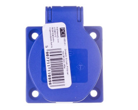 Gniazdo tablicowe 10/16A 2P+Z SCHUKO 230V niebieskie IP44 1050-0b