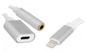 KABEL WTYK IPHONE - GNIAZDO IPHONE+JACK