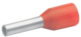 Insulated wire end ferrule, 1.0 mm², 12 mm/6 mm long, DIN 46228-4, red, 4716