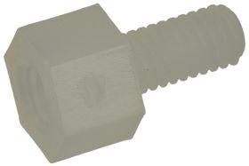Dystans; TP-4; M3; zewnętrzny/wewnętrzny; 4mm; 4mm; 3mm; tulejka dystansowa gwintowana; sześciokątna; poliamid; Fix&Fasten; RoHS