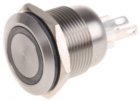 Nasadka przełącznika Chwilowy SPST średnica wycięcia 19.2mm, montaż panelowy Bulgin