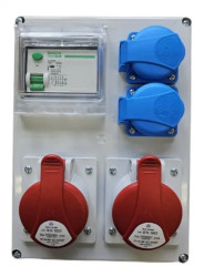 Rozdzielnica elektryczna CEE 32A 16A 2x230V z bezpiecznikami FI 98V-2