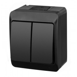 HERMES Łącznik podwójny świecznikowy czarny 0332-09