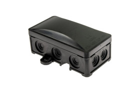 Puszka instalacyjna hermetyczna 90x45 klik, 10 dławików, czarna /90szt./