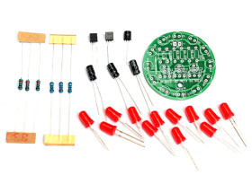 Płynące światło po okręgu LED czerwone - zestaw do samodzielnego montażu