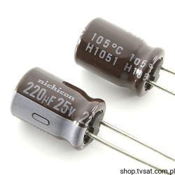 UPW1E221M 220uF 25V Electrolytic RADIAL HICON