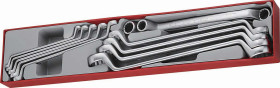 Zestaw narzędzi nastawnych Zestaw kluczy oczkowych Teng Tools 6 → 32 mm 11 szt. Chromowo-wanadowy