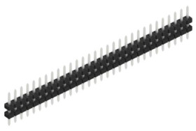 Pin header, 30 pole, pitch 2 mm, straight, black, SLY504030Z