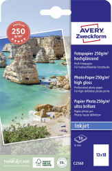 Avery-Zweckform Premium C2560 Papier fotograficzny 13 x 18 cm 250 g/m² 50 ark. wysoki połysk