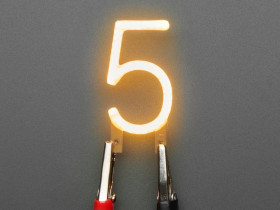 Adafruit Number LED Filament - Warm White "5"