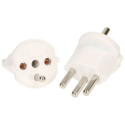 Max Hauri 135810 Fixed Adapter Converts German to Swiss Typ23 Plug